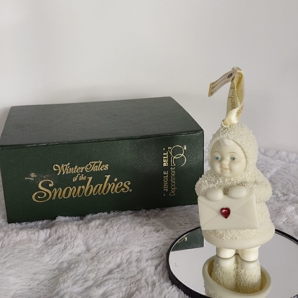 Department 56 Snowbabies "Sealed with a Kiss" Bell Ornament